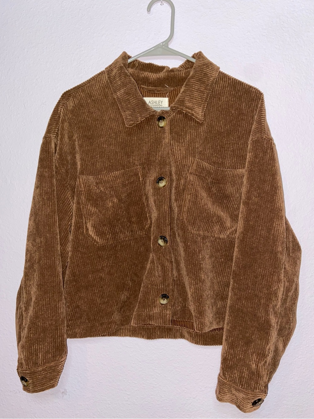 Brown Cropped Shacket